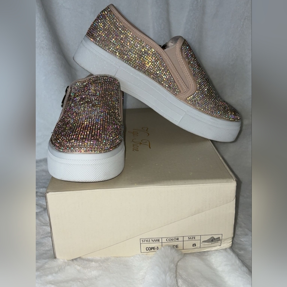 Women's Glitter Slip-On Sneakers - Multicolor
